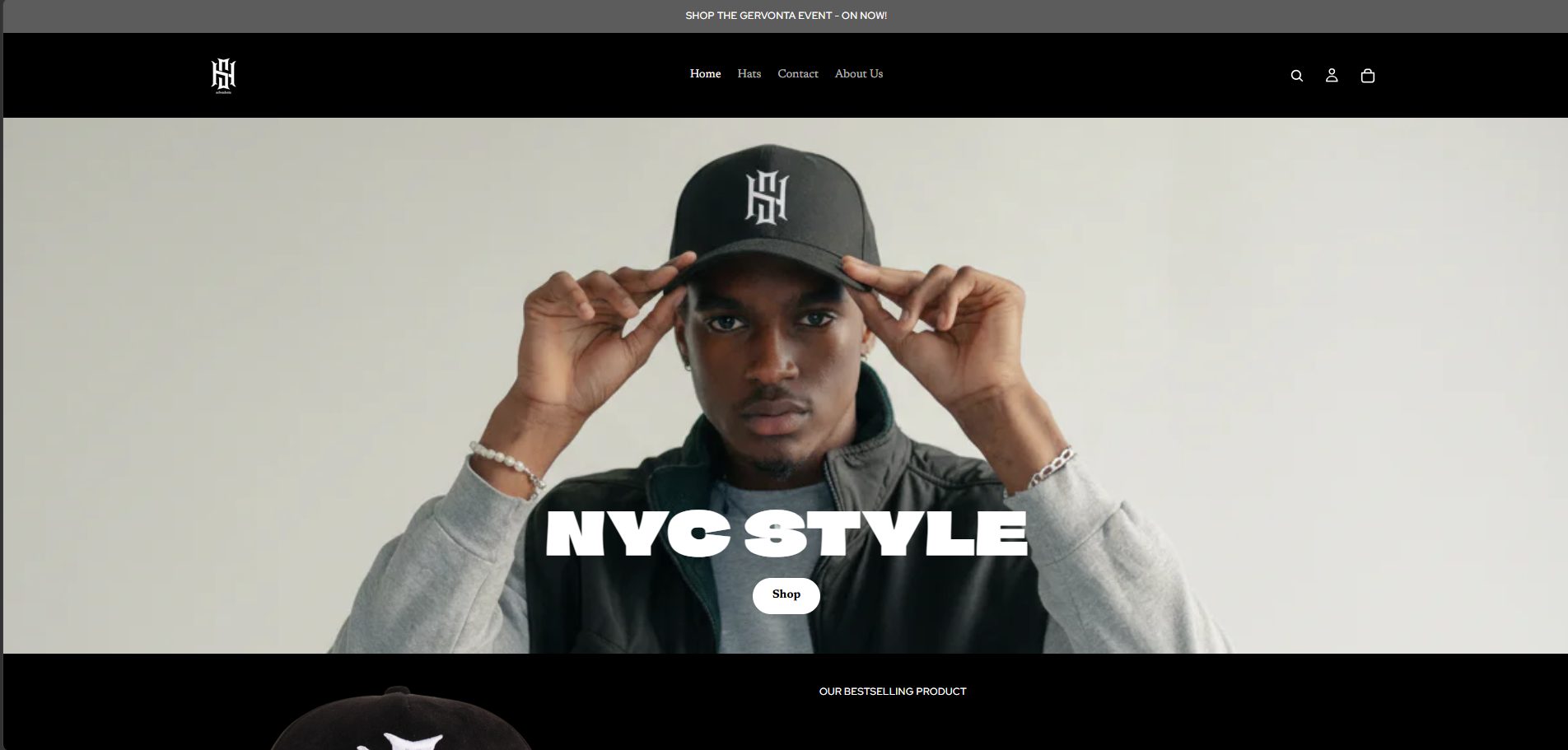 Sebashats.com — Shopify e-commerce store screenshot
